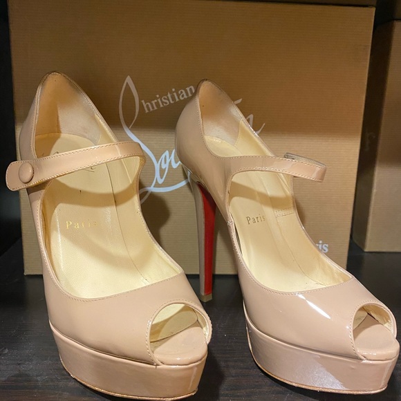 Christian Louboutin Patent Leather Nude Heel